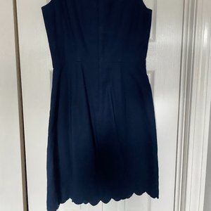 J. Crew Suiting Dress -  Scallop neck/hem - Navy - Size 00 - Only worn once!